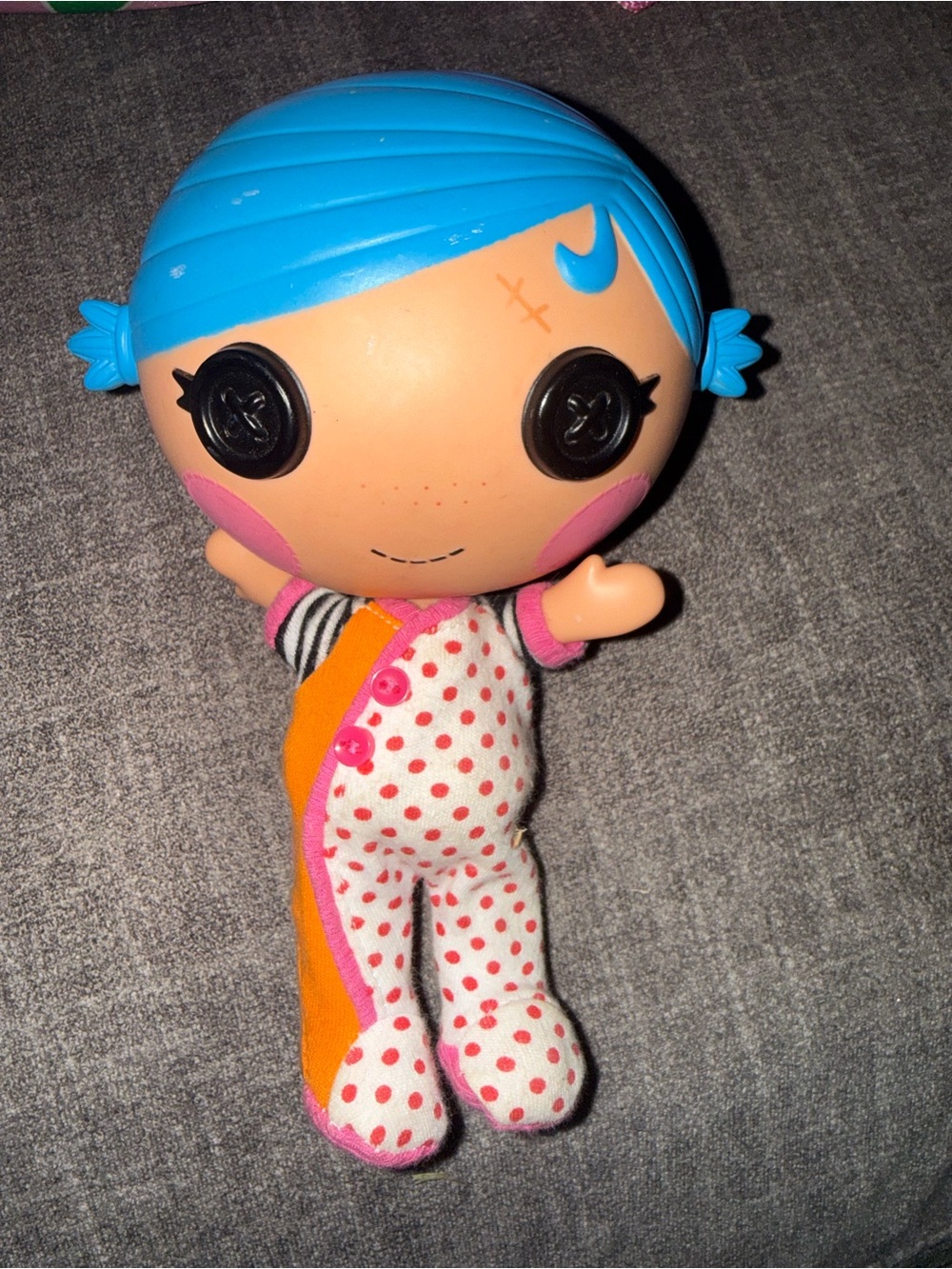 Lalaloopsy Blue Hair Doll – Soft Body Button Eyes
